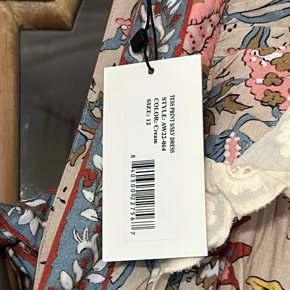 Sea Tess Mix Print Flutter Sleeve Cotton Dress - Picture 5 of 10